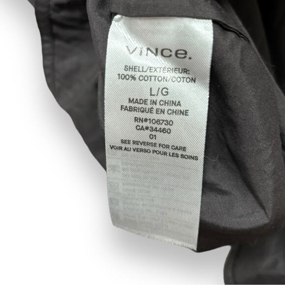 Vince Banded Collar Button Front Short Sleeve Shirt - Picture 3 of 5